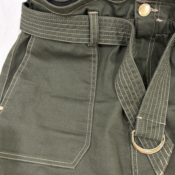 Green stretch denim skirt - Picture 2 of 3